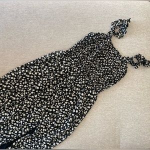 Abercrombie & Fitch Black Floral Midi Dress